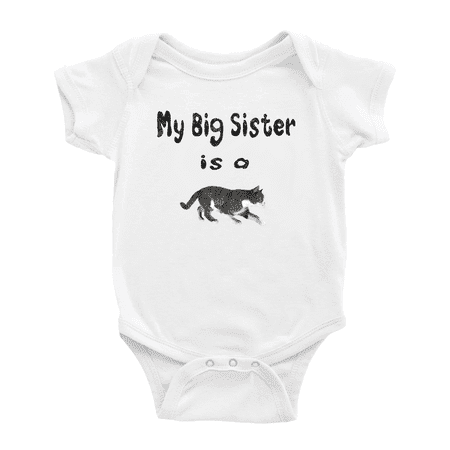 

My Big Sister Is A Dragon Li Cat Funny Baby Clothing Bodysuits For Boy Girl