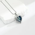 thumbnail image 3 of I Love You - Rose Flower Stainless Steel Crystal Heart Urn Pendant Necklace for Cremation Ashes Keepsake Memorial Jewelry, 3 of 7