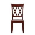 thumbnail image 5 of Weston Home Farmhouse Dining Chair with Cross Back, Set of 2, Berry Red, 5 of 7