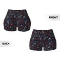 thumbnail image 3 of Sikiie Thanksgiving Seamless Pattern Print Workout Shorts Women Scrunch Butt Gym Shorts Seamless High Waist Tummy Control Yoga Biker Athletic Shorts, 3 of 5