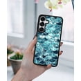 thumbnail image 5 of WIRESTER Shockproof Soft Rubber Cover Case for Samsung Galaxy S25 6.2" 2025, Mermaid Scales Blue Wave, 5 of 5