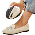 thumbnail image 2 of LTTVQM Womens Loafers Business Casual Flats Shoes Slip On Comfortable Lightweight Penny Loafers Work Office Driving Flats Dress Shoes White 38(US-7), 2 of 8