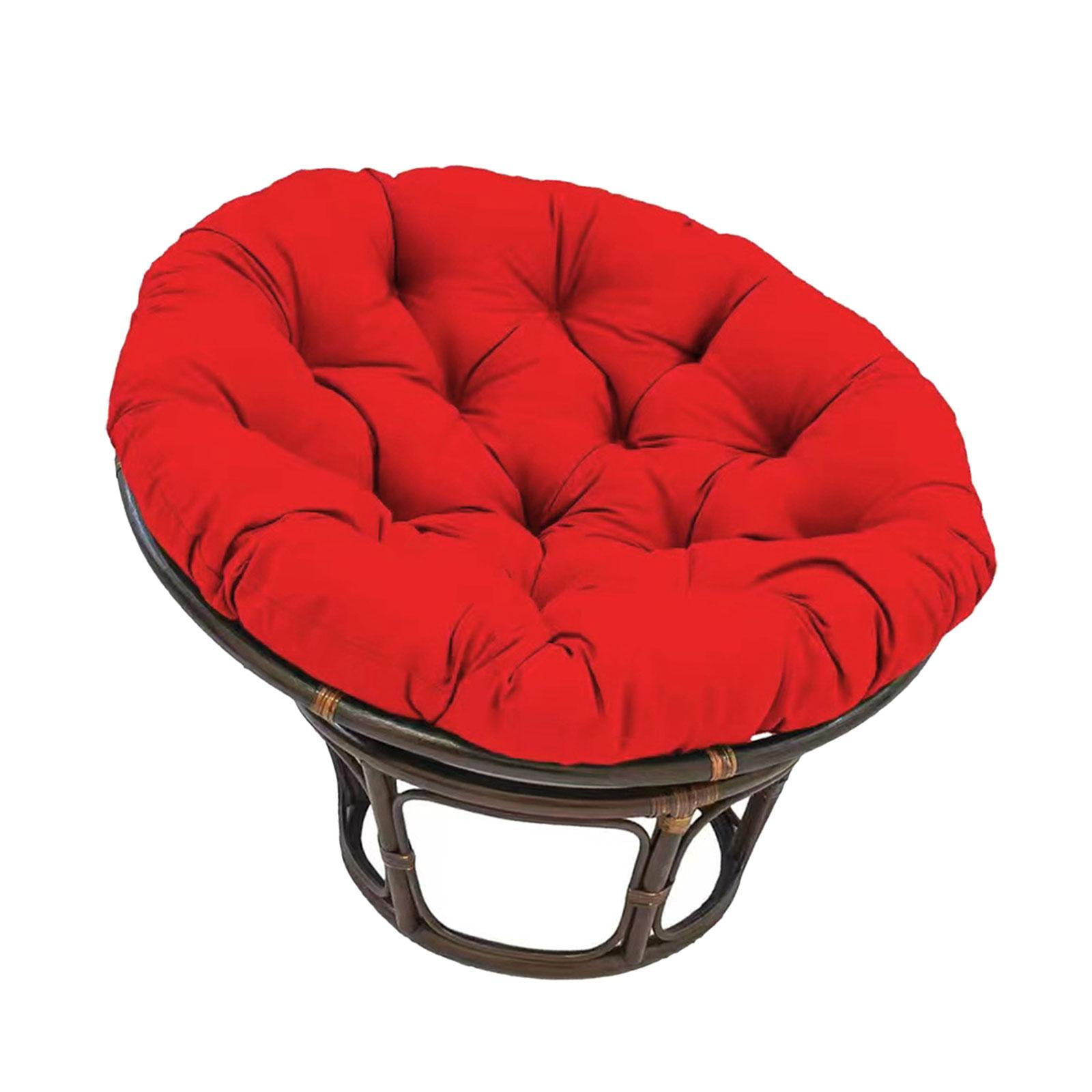 Thickened Overstuffed Round Cushion Egg Chair Cushion Replacement 23.6"x23.6" Egg Swing Chair Cushion for Indoor or Outdoor Swing Chairs Red