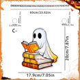 thumbnail image 2 of Halloween Ghost Acrylic Suncatcher Ornaments, Cute Book Moon Ghost Hanging Decor, Mild Spooky Halloween Graduation Window Mirror Pendant Gift, 2 of 6