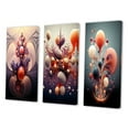 thumbnail image 3 of Designart "Cosmic Flux Abstract Multiverse Metamorphosis" Abstract Shapes Wall Art Set Of 3 - Transitional Orange Gallery Wall Set For Home Decor, 3 of 6