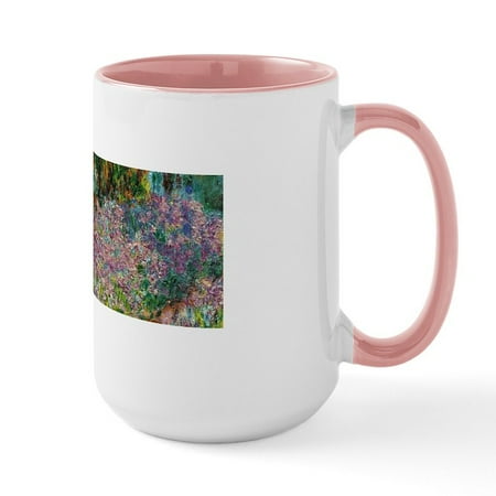 

CafePress - Irises In Monets Garden At Ceramic Mug - 15 oz Ceramic Large Mug