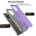 thumbnail image 3 of For iPhone 15 Pro Max 5G Case ,Sturdy Phone Case for iPhone 15 Pro Max 5G 6.7 inch ,Tiflook Shockproof Protection Heavy Duty Armor Hard Plastic & Rubber Rugged Bumper 2-in-1 Case Cover ( Purple ), 3 of 7