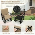 thumbnail image 5 of Gymax 2 Pieces Patio Glider Chair Outdoor Metal Glider w/ Seat & Back Cushions Backyard Poolside, 5 of 8