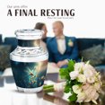 thumbnail image 4 of JAGASY Dragonfly Memorial Urn for Ashes Adult Female - Blue Small Urns for Human Ashes Keepsake - Butterfly Flowers Decorative Urns for Spouse - Handmade Cremation Urn for Wife - (3 Inch), 4 of 7