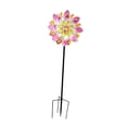 thumbnail image 2 of con forma de flor, atrapavientos, escultura portátil de hierro para jardín, estaca para terraza, decoración de patio al aire libre, 2 of 8