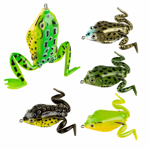 5 PCS Artificial Soft Silicone Fishing Lures - Gel Live Frog Bait for Carp and Freshwater Fishing