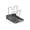 A001- Gray, variant on White Pot Lid Rack & Cutting Board Stand - Supports Various Pot Lids, Cutting Boards, Boasts Stable Metal Frames & Drip Tray for Kitchen Counter Tidy-Up - For Home Chefs, Apartment Dwellers, Kitchene