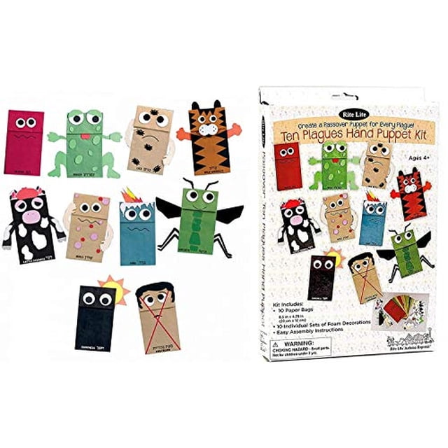 Kit de marionetas Rite Lite Passover 10 Plagues - Diversión sin fin para niños y familia- Rite Lite Rite Lite