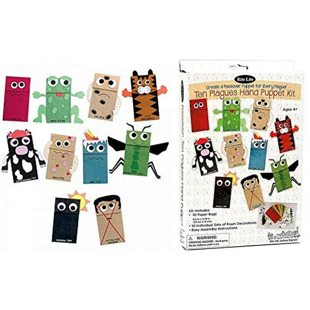 Kit de marionetas Rite Lite Passover 10 Plagues - Diversión sin fin para niños y familia- Rite Lite Rite Lite