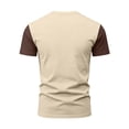 thumbnail image 4 of Afdoent T Shirts For Men Short Sleeve Pocket T-Shirt Comfortable Crew Neck Casual Color Block Top Soft Breathable Daily Wear Tee Summer Comfortable, 4 of 8