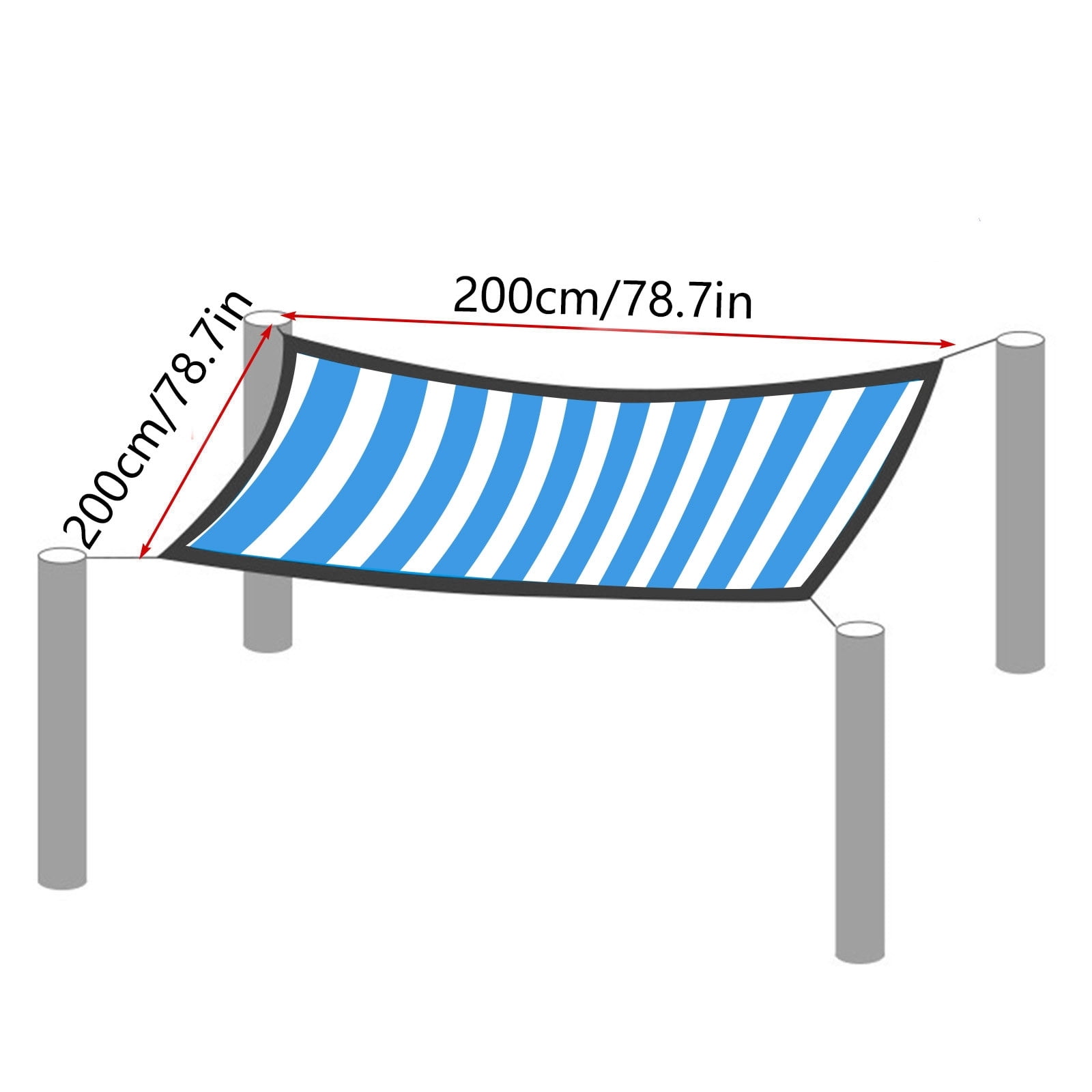 Swimming Pool Sun Shade Canopy Large Oversized Rectangle Sun Shade Sail Canopy UV Block for Patio Backyard Lawn Garden Outdoor Activities