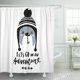 thumbnail image 1 of ABPHQTO Negro Let Go on Adventure Hand Lettering Cute Cartoon Cortina de ducha 160x180 cm, 1 of 1