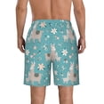 thumbnail image 3 of Naloa Teal Mama Llama Men's Beach Shorts, Surfing shorts, Swim trunks, Quick Dry Swim Trunks for Surfing Beach Fun - Large, 3 of 9