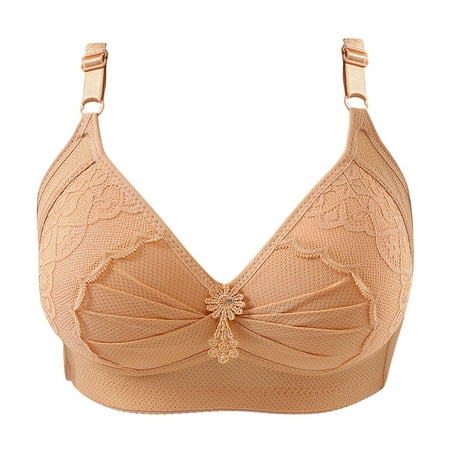 

Dadaria Nursing Bras Woman Comfortable Breathable Bra Underwear No Rims Beige M Women