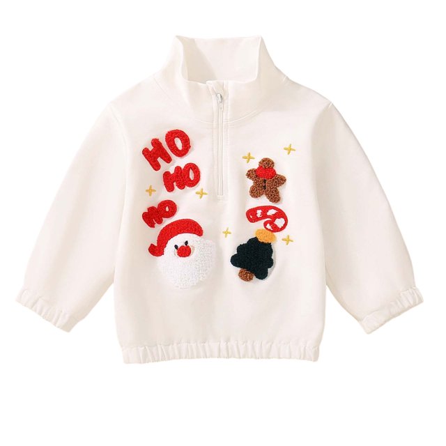 Childrens Comfortable And Warm Jacket Christmas Cute Embroidered Coat