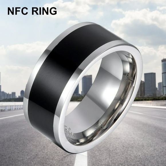 Trayknick NFC Ring Universal Sensing Technology Comfortable Wear No Charge Smart Lock NFC Ring for Mobile Phone Black US 10