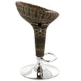 thumbnail image 4 of Elama 2 Piece Adjustable Rattan Barstool in Brown with Chrome Base, 4 of 9