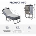 thumbnail image 2 of ZAFLY Folding Bed, 75" x 31" Rollaway Bed with 5”Thickness Mattress, Steel Frame with 4 Movable and Lockable Wheels, 2 of 9