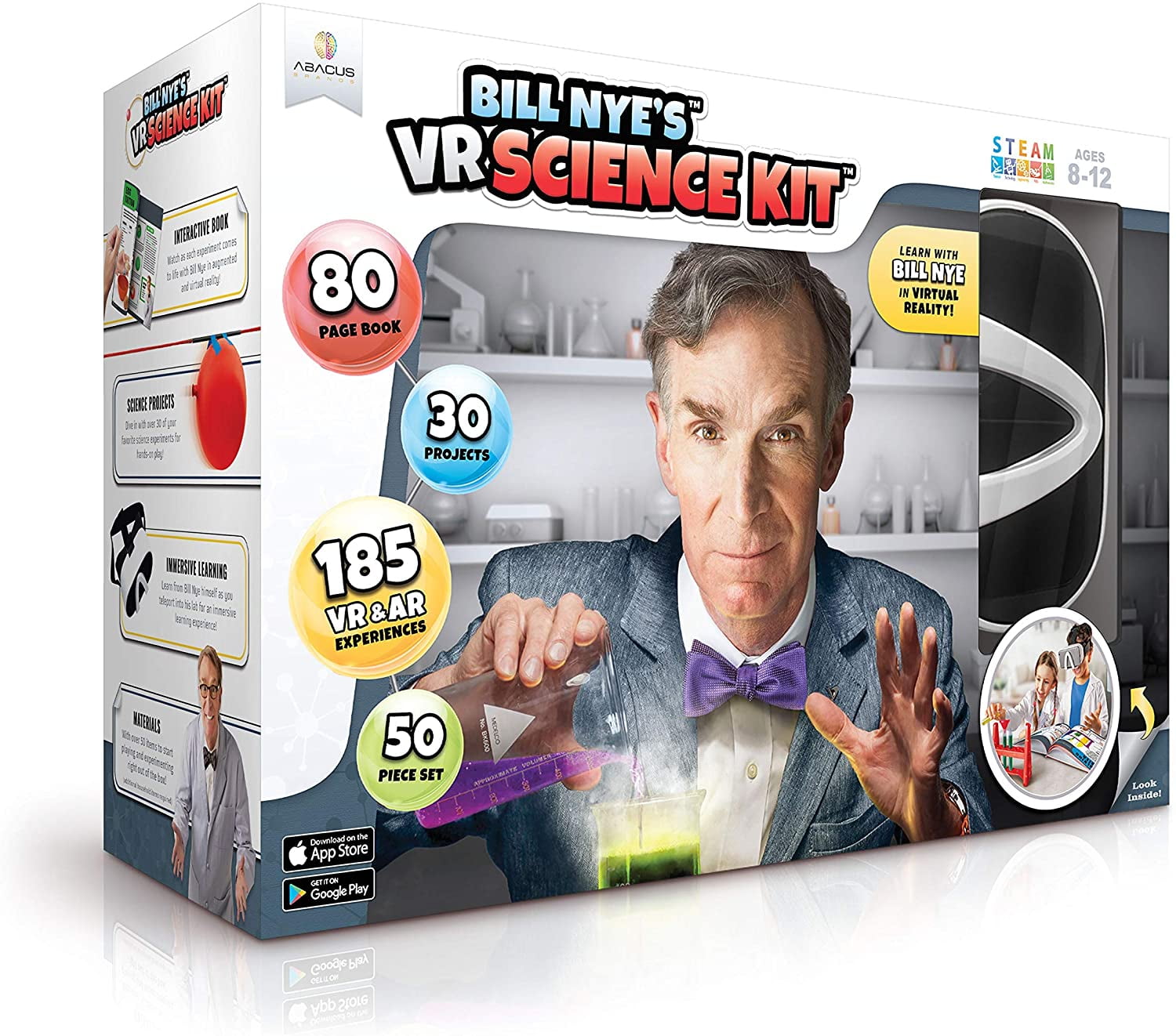 Abacus Brands Bill Nye S Vr Science Kit Virtual Reality Kids Science Kit Book And Interactive Learning Activity Set Walmart Com Walmart Com - bill nye ear exploder roblox id
