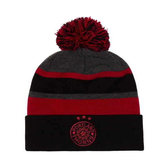 Black Portland Thorns FC Cuffed Knit Hat with Pom