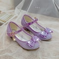 thumbnail image 6 of Paokuoon Little Kids Girls Dress Shoes Little Toddler Casual Princess Shoes Spring Fall Shiny Leather Shoes Bow Princess Crystal High Heels Shoes, 6 of 8