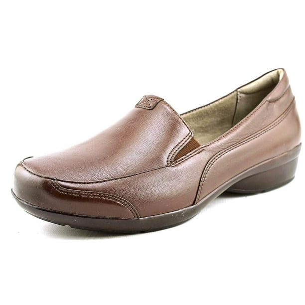 Naturalizer - Channing Women Round Toe Leather Brown Loafer - Walmart ...