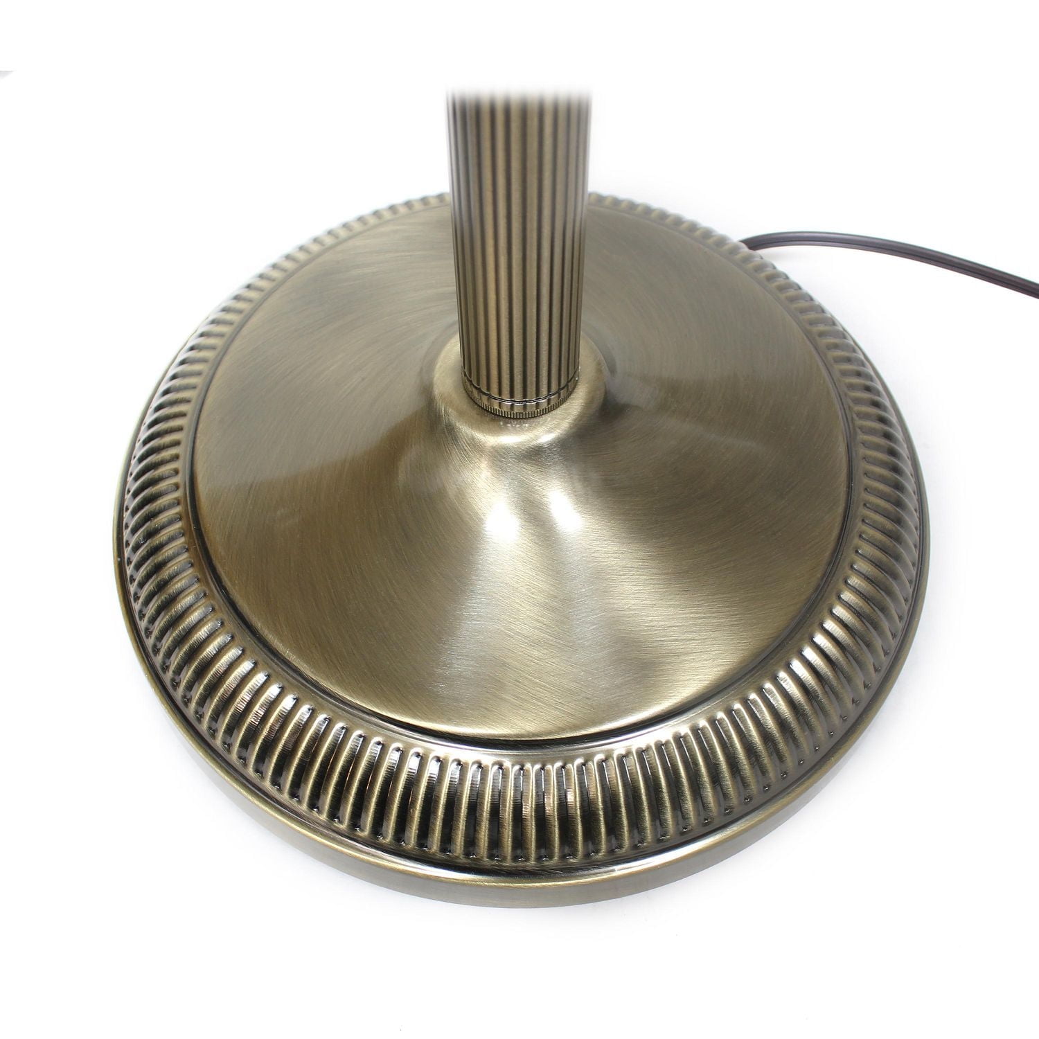 Ensemble de trois lampes Elegant Designs en laiton antique (2 lampes de table, 1 lampadaire)