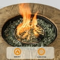 thumbnail image 3 of 30" Propane Gas Fire Pit Table, 50000 BTU Round Steel Fire Pit with Imitation Wood Grain Finish for Outside Patio Deck Garden Backyard, 3 of 7