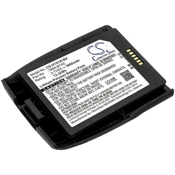 3600mAh 7800-BTXC, 7800-BTXC-1 Battery for Honeywell Dolphin 7800 (Black)