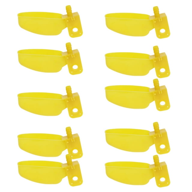 MasteelfCA 10PCS Poultry Drinking Bowls Chicken Drinking Cups Bowl Automatic Refill Waterer