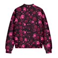 thumbnail image 5 of DISNIMO Valentine's Day Sweatshirts for Women Skull Rose Printed Outerwear Jacket Zip Up Coat Lightweight Sweatshirts with Pockets, 2XL, 5 of 7