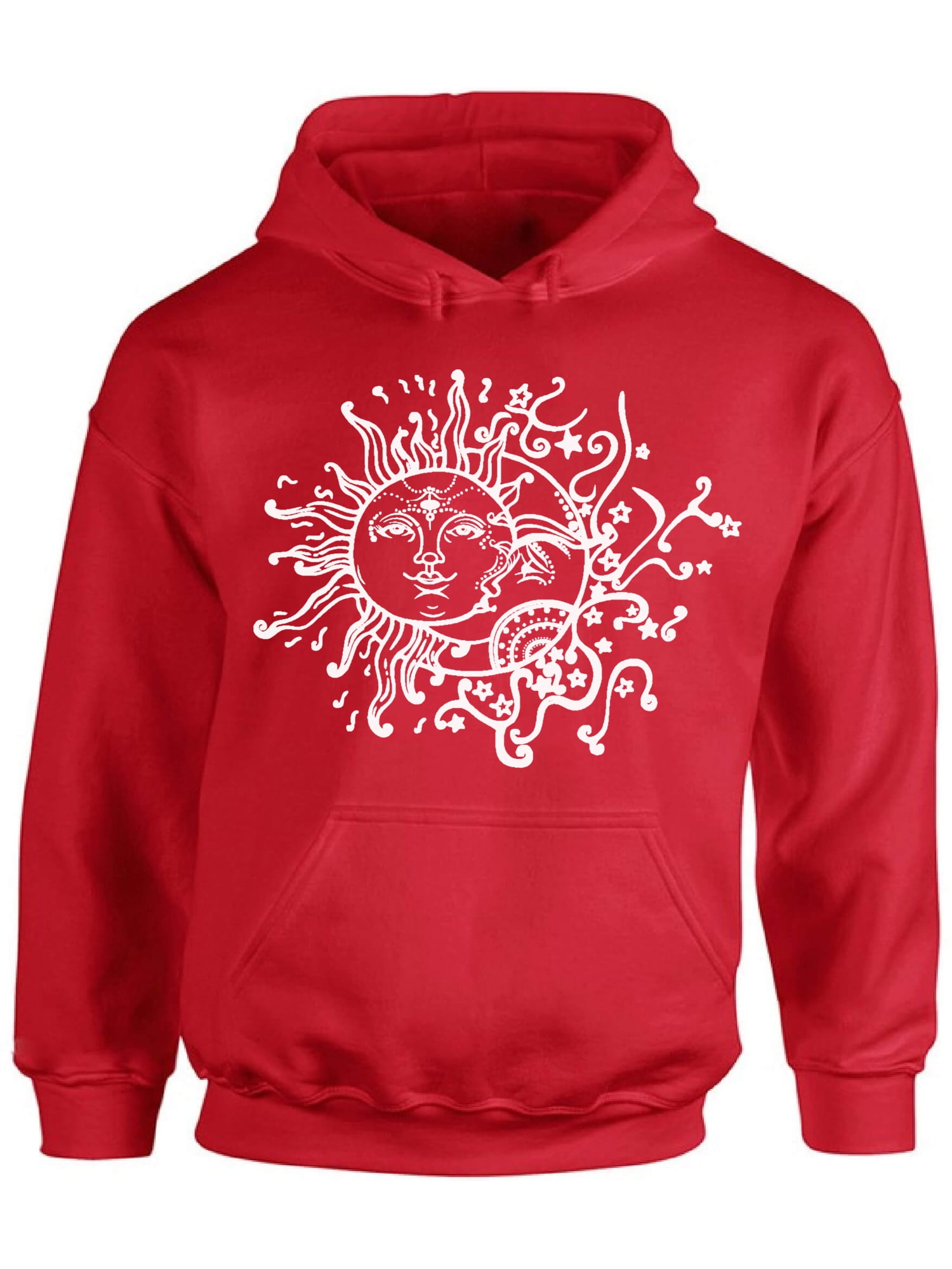 Sun and MoonUnisex 3D Printed Sweatshirt Casual Pullover Hoodie With Big Pockets