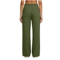 thumbnail image 3 of Vixolx Baggy Sweatpants for Women Straight Stretchy Solid Color Casual Sports Trousers Wide Leg Pants with Pocket, 3 of 6