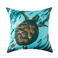thumbnail image 3 of Mainstays 2-pack Coastal Turtle Reversible Outdoor Throw Pillow, 16 inch, Blue, 3 of 6