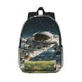 thumbnail image 1 of Lukts Astronaut Soccer Field Pattern 15 Inch Student Backpack, Waterproof Laptop Backpack with Adjustable Shoulder Straps, Lightweight Travel, Campus Backpack, Unisex, 1 of 6