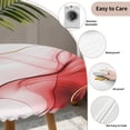 thumbnail image 3 of Marble Red Round Tablecloth for 55-60 Inch Tables,Fitted Table Cover with Elastic Edge,Gold White Modern Gradient Ocean Wavy Ripple Waterproof Outdoor Table Cloth Protector for Patio Garden Dinner, 3 of 9