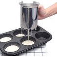 thumbnail image 1 of Pancake Batter Dispenser, 900ML Stainless Steel Pourer Handheld Making Crepes Cupcake Waffle Cake Maker Pastry Funnel Art Kit Cooking Baking Accessories Tools Gadgets Home Kitchen, 1 of 5