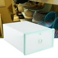 thumbnail image 4 of 2Pcs Transparent Shoe Storage Boxes Stackable Shoe Containers (Green), 4 of 8