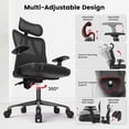 thumbnail image 4 of ACGAM CG-5455M Ergonomic Gaming Office Chair | PVC Seat, Stylish Mixed Design for Comfort and Support | Perfect for Gaming and Work, 4 of 11