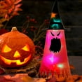 thumbnail image 5 of SDJMa Halloween Light Up Decorations Outdoor Indoor, 41 inch Hanging Witch Ghost Hats with Colorful LED Light, Halloween Glowing Witch Hat Hanging Ornament for Yard Garden Tree Porch Window, 5 of 9
