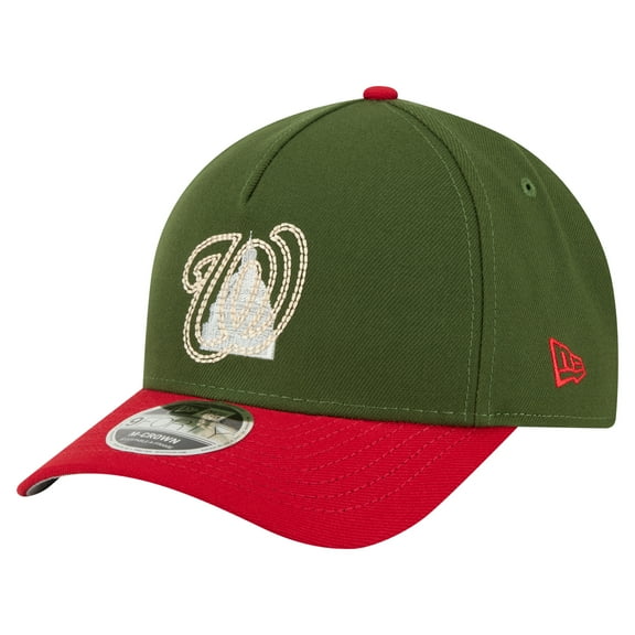 Men's-New Era Dark Green Washington Nationals City Feature 9FORTY A-Frame Adjustable Hat