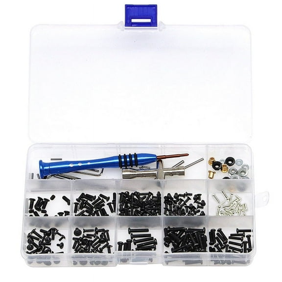 316 Pieces RC Screws Repair Tool Metal Screws & Nuts Set with Hexagon Wrench Screw Set for Wltoys 1/14 RC Car