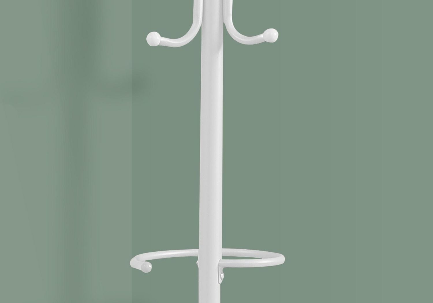 Monarch Specialties Coat Rack, Hall Tree, Free Standing, Hanging Bar, 6 Hooks, Entryway, 68"h, Bedroom, Metal, White, Contemporary, Modern