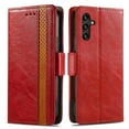 thumbnail image 2 of Case for Samsung Galaxy A36 5G with RFID Blocking Credit Card Holder, Premium PU Leather Retro Magnetic Clasp Flip Folio Case Wallet Pocket Kickstand Shockproof TPU Interior Case,Red, 2 of 15