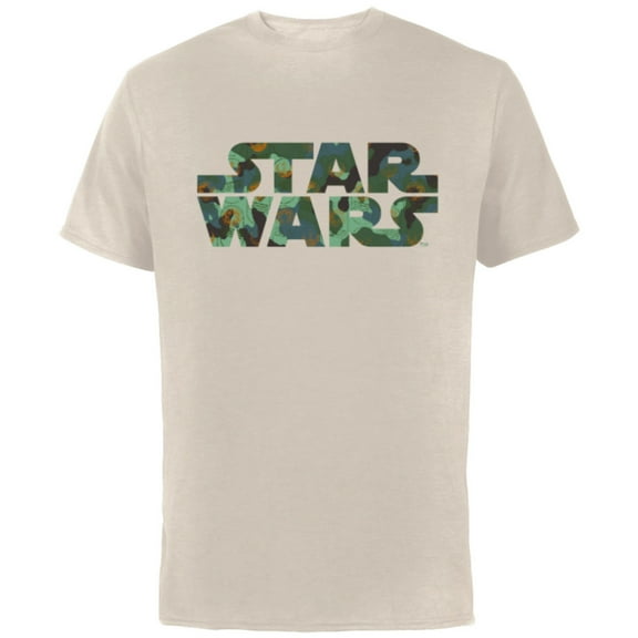 Star Wars Camo Logo - Short Sleeve Cotton T-Shirt for Adults - Customized-Natural